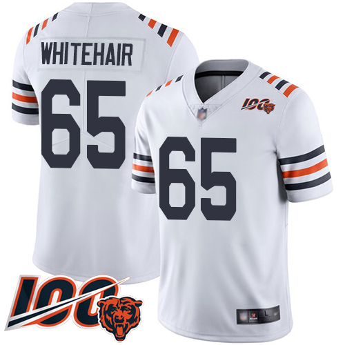 Chicago Bears Limited White Men Cody Whitehair Jersey NFL Football 65 100th Season